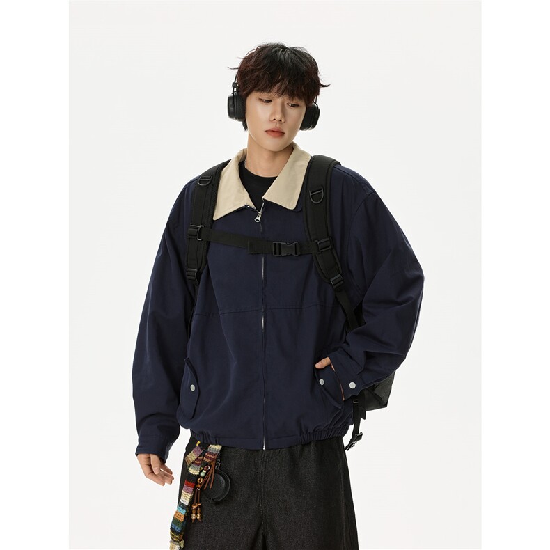 【现货】XZ1218WT62特价P70撞色翻领双领设计夹克外套,男装夹克,星座1218（原611-3）