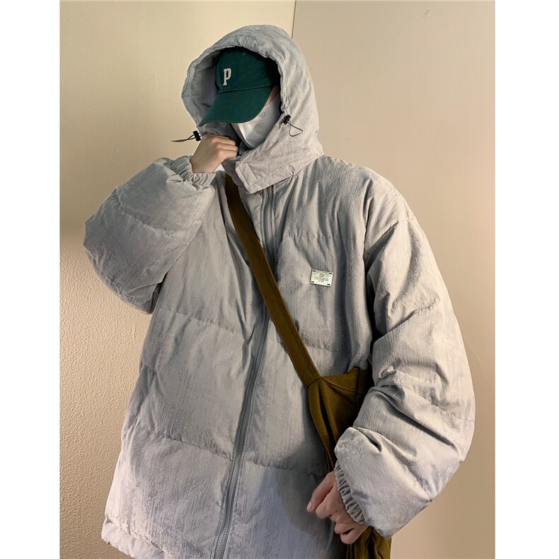 学院风冬装新款连帽加厚棉服外套潮大码学生棉袄外套D230-P138，男装棉衣，电商A335-1（原A458）