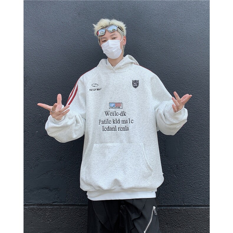 美式街头徽章织带连帽卫衣Y801P48,男装卫衣,星座1116-2