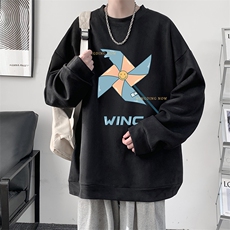 麂皮绒卫衣男大码重磅长袖t恤男JW81112-P35，男装卫衣，电商A040