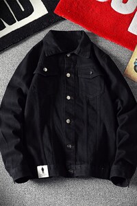 JK902-P50大量现货麒麟大咖牛仔夹克肥仔量足破洞印花大码，男装夹克，星座103A