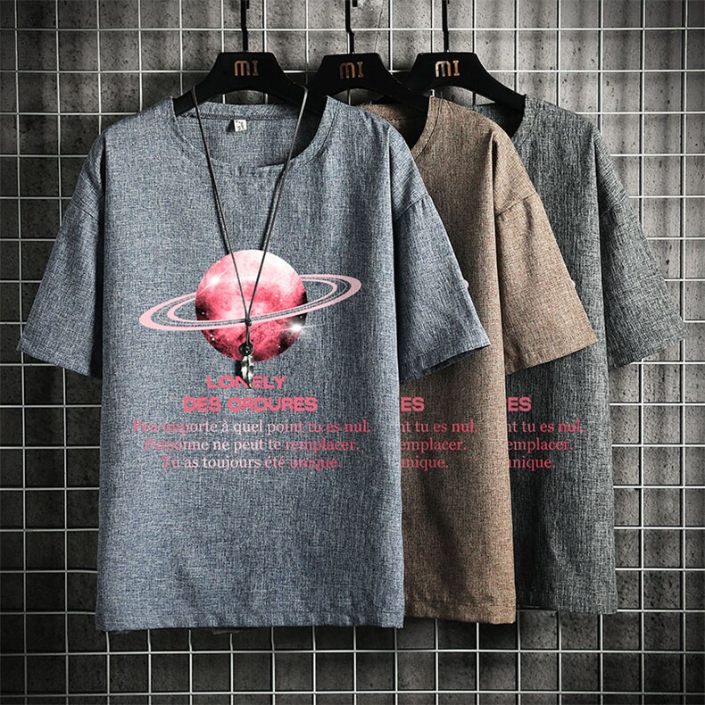 ZT71184-P35风复古亚短袖男t恤男半袖网格控48,男装T恤,电商A040A