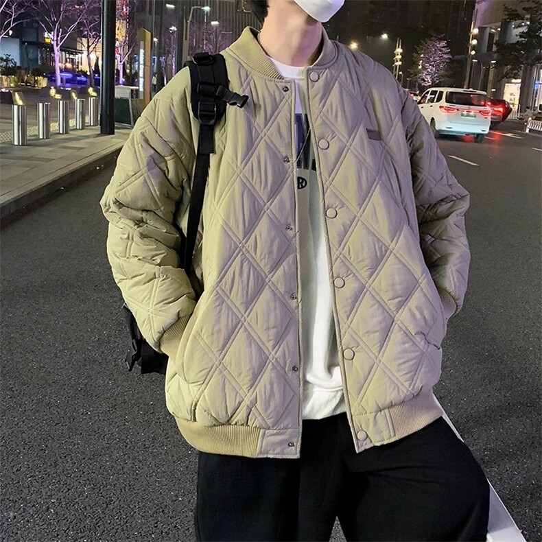 加绒加厚冬款男女立领棉衣棒球菱形格面包服保暖棉袄MY8010P55,男装棉衣,星座1013-1