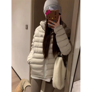 排骨羽绒棉服女轻薄款短款连帽2025秋冬新款韩系情侣保暖外套图片