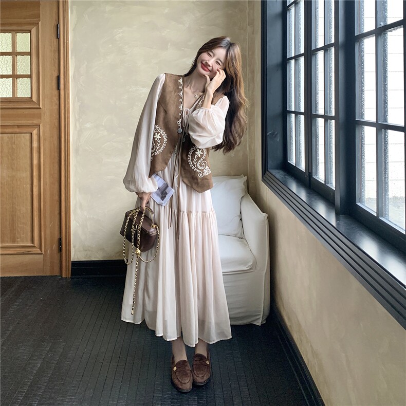 新款连衣裙+马甲时尚套装5768-P195K288,女装套装/套裙,2C332
