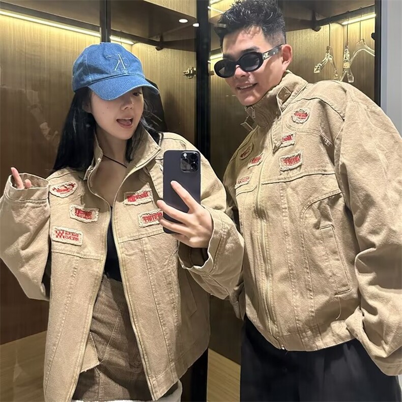 24美式小众设计翻领夹克男女款复古宽松百搭休闲外套-NC41-网络图,男装夹克,星座1002-2