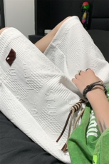 特批P32无差价大码松紧腰五分短裤男夏痞帅高级感休闲运动裤DK09，男装牛仔裤，电商A001-1