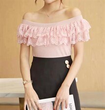 蕾丝露肩设计风格，其它，魅力元素