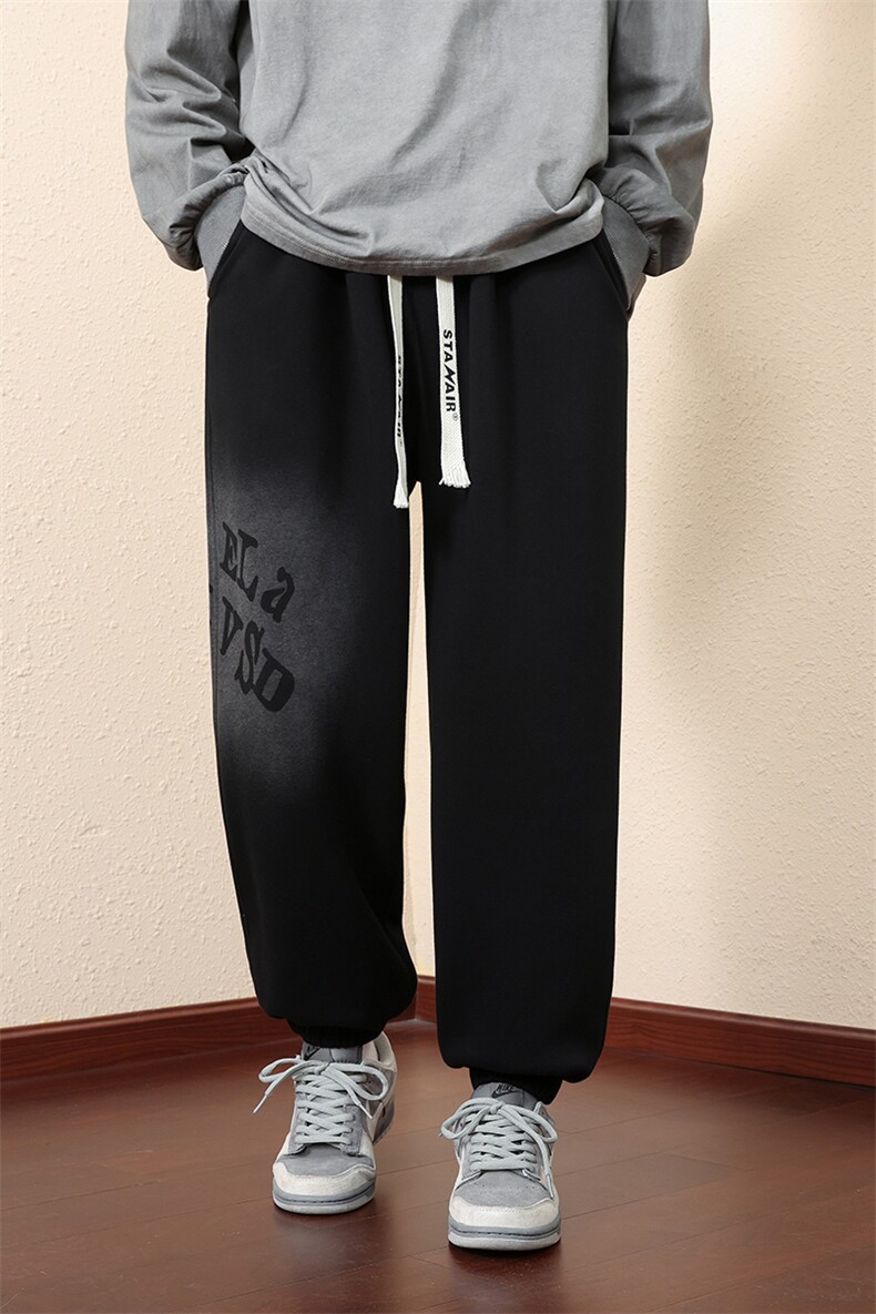 主推棉M-8XL秋季新款大码束脚潮流休闲卫裤109-K610-P50,男装休闲裤,星座109-1