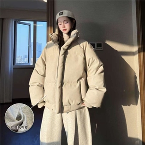 网图【帆布皮】冬季立体纹理感立领棉服男保暖棉衣M900-P110图片