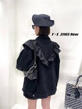 大荷叶边牛仔外套，其它，菲儿