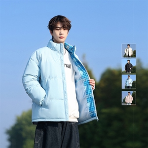 纯色简约休闲立领保暖棉服秋冬季宽松厚棉衣外套潮MY8889-特P55图片