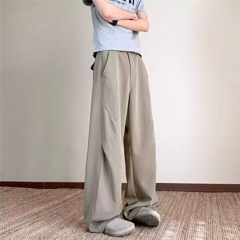 弯刀裤子男士秋季新款直筒宽松男生阔腿工装休闲长裤LX3366-P45,男装工装外套,星座1008