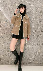 娃娃领貂绒秋冬款，女装，茗格拉