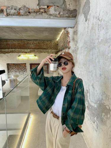 秋款格子小外套，其它，约她