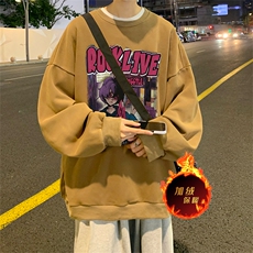 直播品质500克重磅美式做旧水洗卫衣H1327-常规特P45-加绒特P55，男装卫衣，电商A486