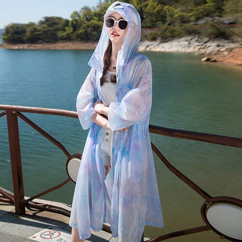 防晒衣女中长款2025夏季新款RF2C290-8102#-P90-148，女装防晒衣，蝶眷