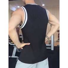 条纹肌理感撸铁训练球服坎肩无袖跑步健身衣速干背心BX18P25特，男装背心/马甲，电商D256-1(原A064-1)