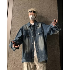 翻领日系夹克外套男外穿纯色水洗潮常规款单排扣收口袖JK2842，男装夹克，星座302B-2