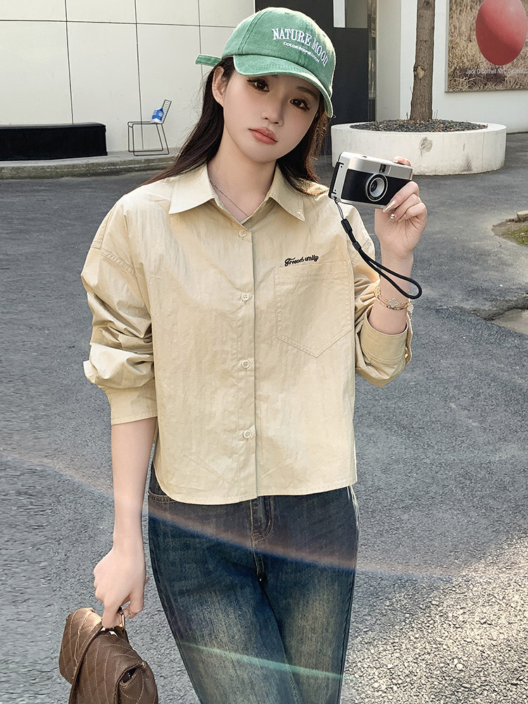 2024春款前片绣花休闲衬衫P78-K120,女装衬衫,慧峰