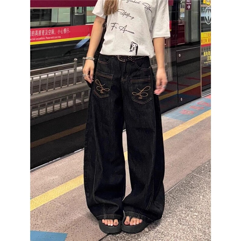 1506-1/KX-A5351/P54港风潮男个性字母牛仔裤嘻哈潮流痞帅长裤,男装牛仔裤,星座1506-1
