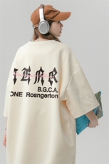 中性风新款夏季时尚百搭宽松字母印花100棉短袖T恤T1175P25控38，男装T恤，A247A