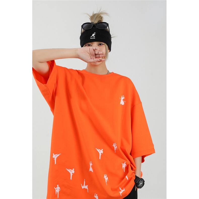 2023夏季新款卡通创意印花中性风女士圆领T恤T792/P35控48，男装T恤，电商A148-1