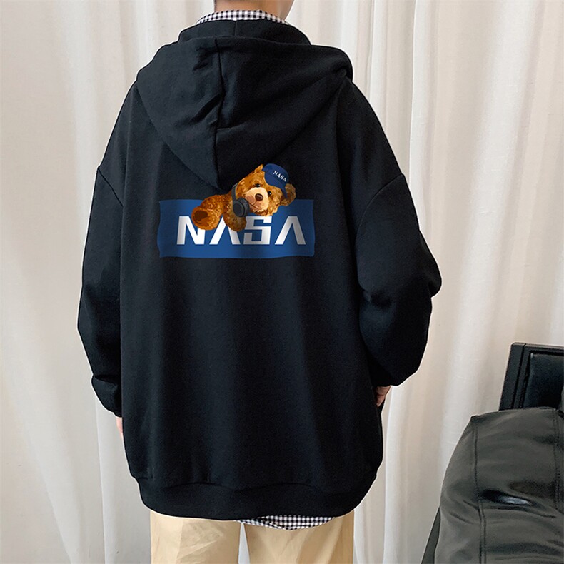 KS21247-P38NASA连帽开衫卫衣男运动外套大码班服,男装卫衣,电商A040