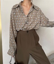 现货，秋季港风碎花衬衣，其它，YEAXIU(6F)