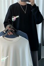 20秋装情侣新款夜光反光百搭圆领卫衣宽松潮大码男WY2025-P45，男装卫衣，电商A009A（原A058A）