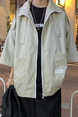 薄款夹克男女潮ins宽松百搭外套韩版潮流慵懒风七分袖上衣J12，男装夹克，电商A320