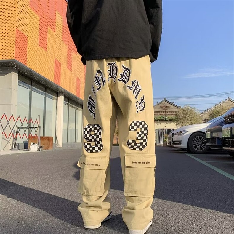 男秋季新款港风休闲裤纯棉LK72P45图片