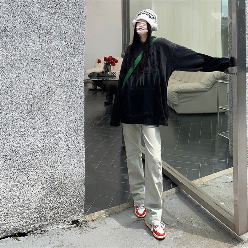 做旧复古牛仔裤春夏男女同款ins高街美式渐变高腰休闲裤YD754-P50,男装牛仔裤,电商A178