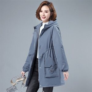 棉衣女中长款加厚羽绒棉服女韩版冬季外套女士棉袄夹棉外套图片
