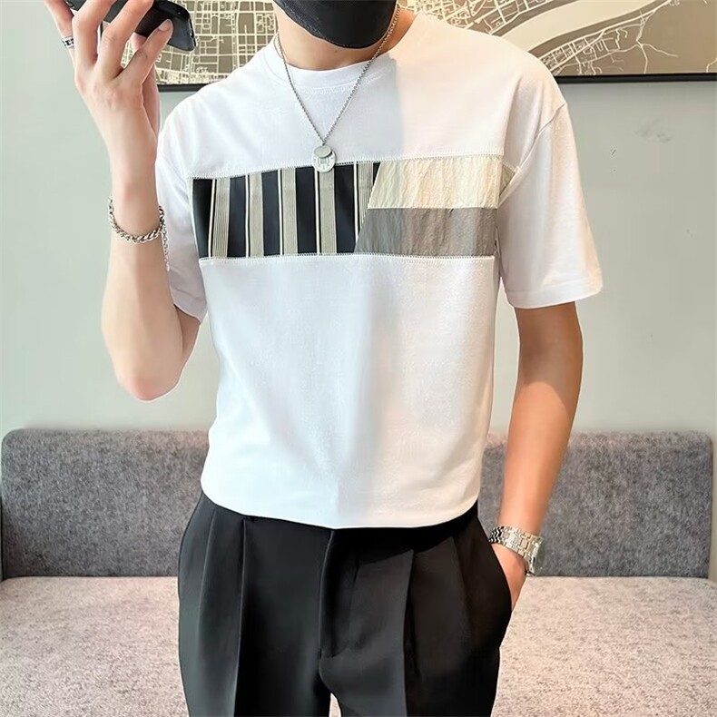 新款短袖T恤男夏季韩版半袖上衣宽松休闲潮牌体恤衫T0563-P35,男装T恤,星座308B-2
