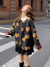 2025年冬季新款印花加厚摇粒绒羊羔毛外套2558款P180-K268，女装羊羔毛/颗粒绒，浙宝301