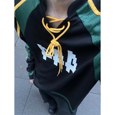 穿绳透气网拼接球衣长袖T恤男女秋季宽松运动骑行上衣WE14，男装T恤，星座1116A（原606A-3）