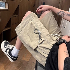 V044-P35夏季薄款冰丝短裤大口袋休闲裤，男装牛仔裤，星座911-1