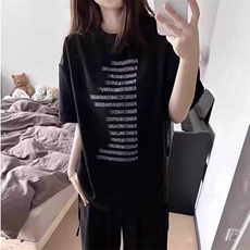 短袖t恤男潮牌夏季宽松五分袖新款潮流ins简约印花上衣LW1400-p31，男装T恤，星座1008