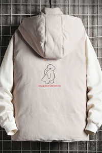 MJ47140-P80 棉马甲男士大码加厚棉背心男坎肩男 网格挂拍图片