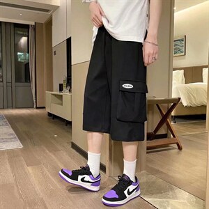 男春季潮流时尚休闲短裤工装裤七分裤KZ32P28图片