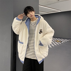 XZ213-MY53-P128控148港风大码加绒双面穿连帽保暖棉服男潮冬季，男装棉衣，星座213