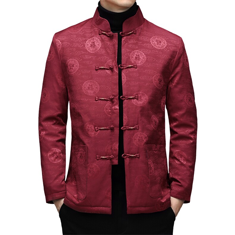 2023冬新款风立领长袖休闲爸爸装男羽绒服唐装SFT99178-P215，男装羽绒服，电商B212（原钱塘6029）