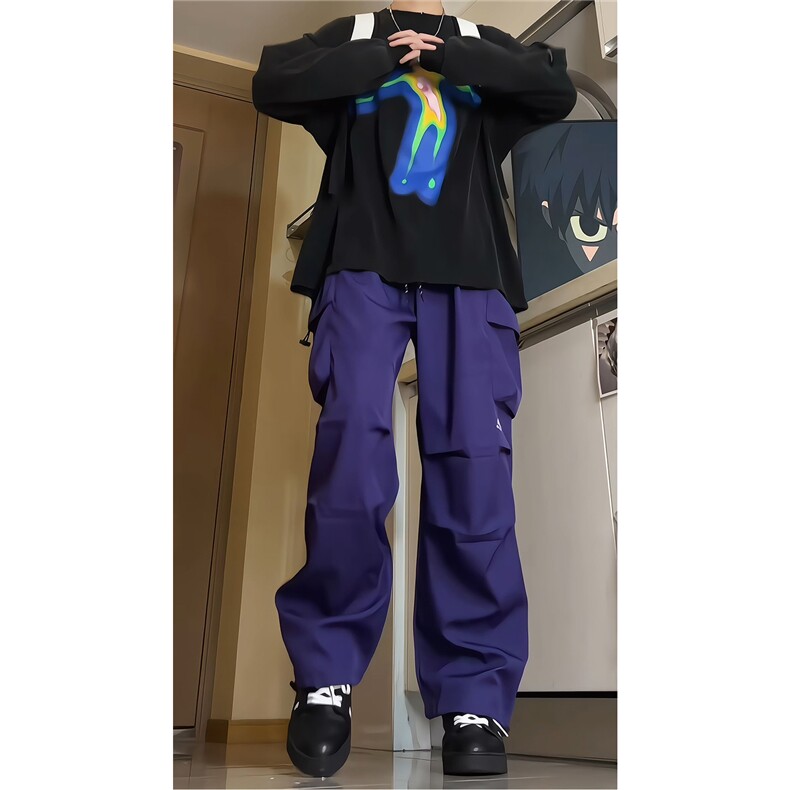 8XL-M刺绣冲锋裤男款大码春秋户外机能登山裤直筒阔腿裤KZ020P50,男装休闲裤,电商B312