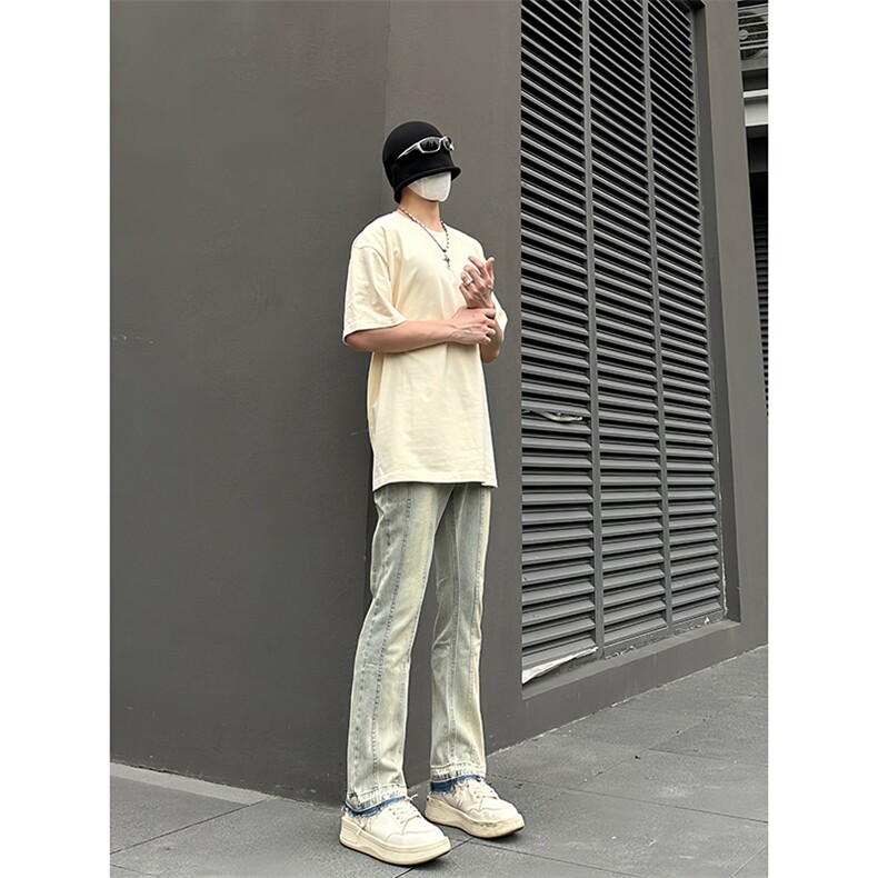 B221 美式ins高街暗黑小众毛边修身小脚牛仔裤 LK23020-P60 控78图片