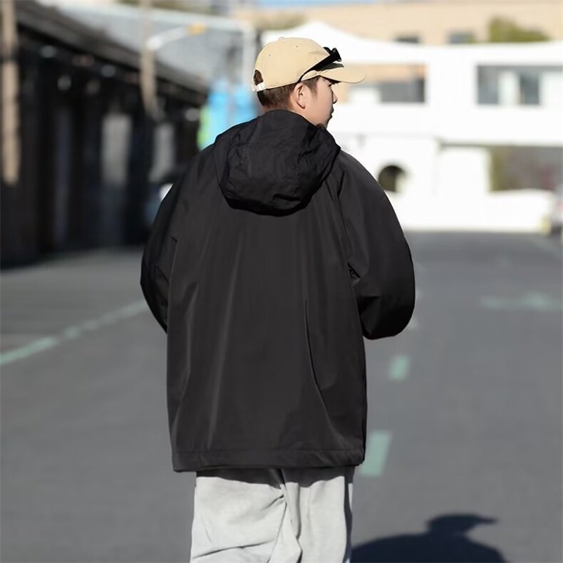 美式机能冲锋衣潮赛博朋克半高领外套男情侣连帽夹克秋J7264-P55,男装夹克,星座1008-1