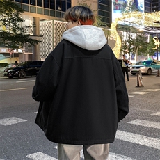 秋季新款潮牌连帽休闲假两件夹克外套男女A436-1038-P80128，男装夹克，电商A436