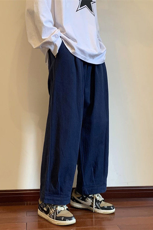秋季新款宽松褶边工装休闲裤XZ604-KG35-P55控68,男装工装外套,星座604