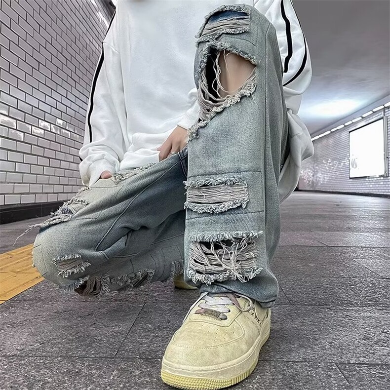 美式牛仔裤男款秋季长裤潮 NK824 P48图片