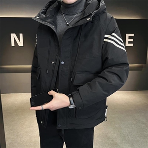 标DS-A225-2025冬季新款羽绒服男士短款连帽加厚工装羽绒外套图片
